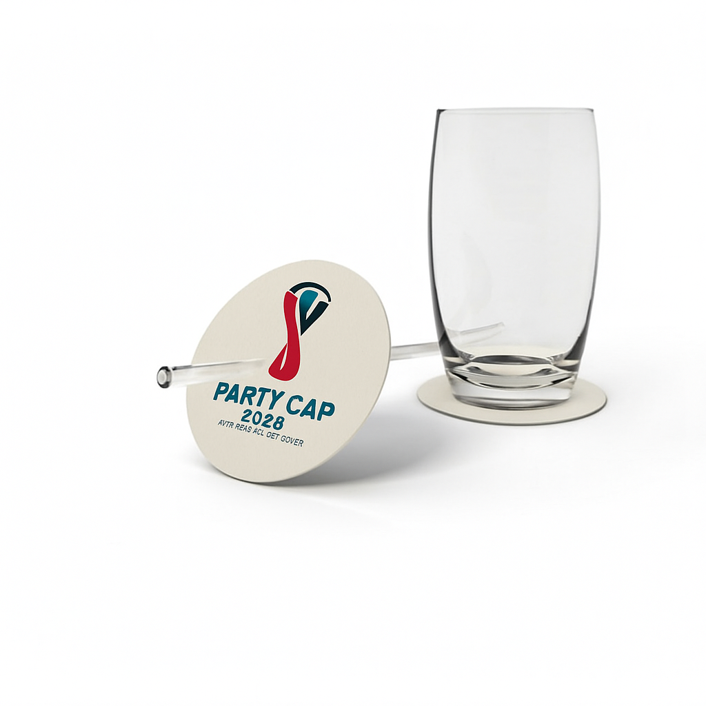 PartyCap Bierdeckel WM 2026 – Cleverer Insektenschutz für Getränke Ø 10 cm